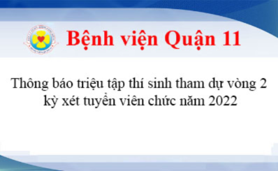 Thông báo triệu tập thí sinh tham dự vòng 2 kỳ xét tuyển viên chức năm 2022
